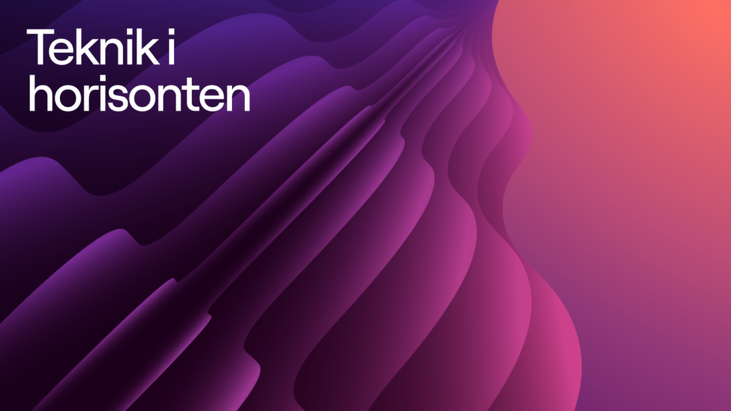Illustrativ med text teknik i horisonten